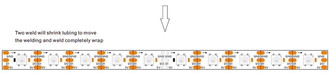 WS2815 12V addressable led strip lights